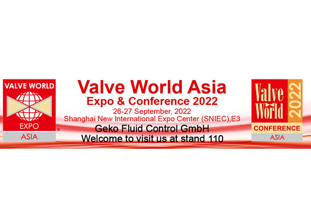 Geko Fluid Control GmbH, Valve World Expo Asia'ya Katılacak