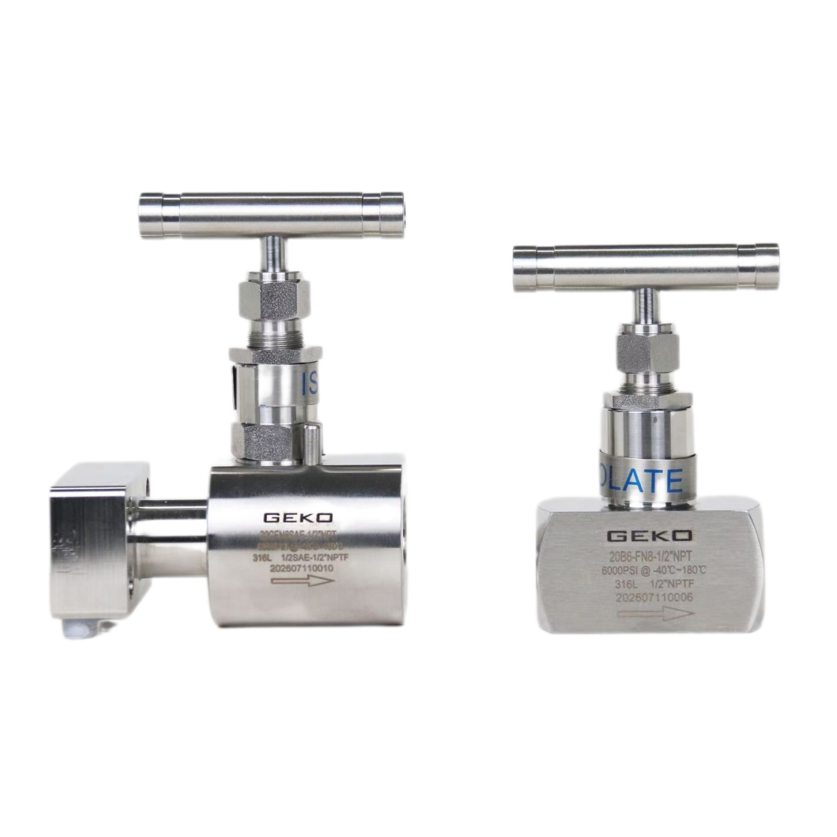 Needle valve for hydrogen purification unit and electrolyzer